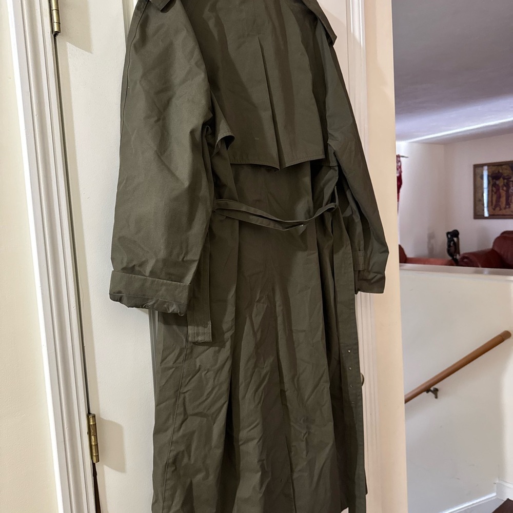 Men's Olive Green Trench Coat mens size large